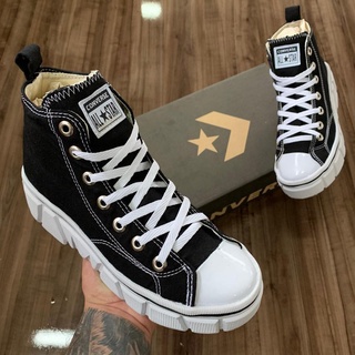 Tenis All Star Cano Alto Feminino Plataforma bota Tratorada - Aproveite