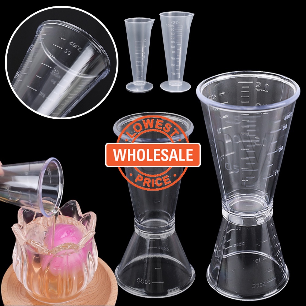 [Xícara De Medição Triangular Com Balança Precisa/Chá De Leite Chávena De Vinho Transparente De Cabeça Dupla/Mistura Cônica Resistente A Altas Temperaturas