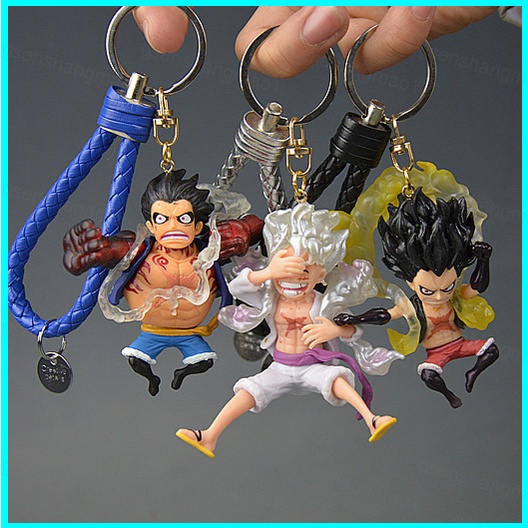 Anime One Piece Chaveiro Luffy Tony Sanji PVC chaveiro mochila