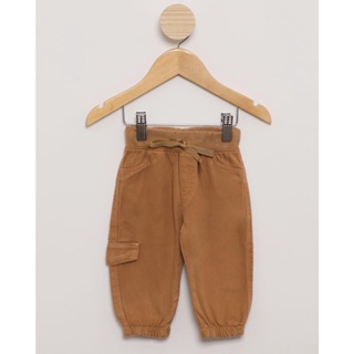 Calça Sarja Bebê Jogger Marrom
