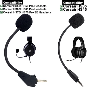 1Pcs Para Corsair HS35 HS45 , HS50 HS60 HS70 Pro SE Microfone De 3,5mm Ouvido Jogos Com Cabo De Fones Acessório De Substituição