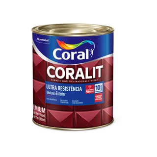 Esmalte sintético alto brilho Coralit Ultraresistência amarelo 3,6L Coral