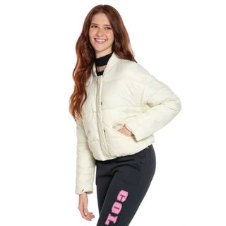 Jaqueta Feminina Puffer Com Bolsos Polo Wear Off White