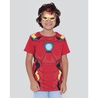 Camiseta Infantil Homem De Ferro Marvel Vermelha