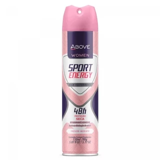 Desodorante Aerosol Above Sport Energy Feminino 48h 90g