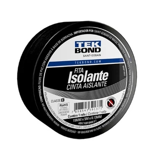Fita Isolante 19mm x 20m Preto -TEK BOND