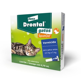 Vermífugo Drontal Spot On Gatos de 2,5 a 5kg