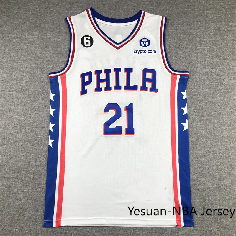 Nike Camisola NBA Philadelphia 76ers Swingman Embiid #21 em Azul