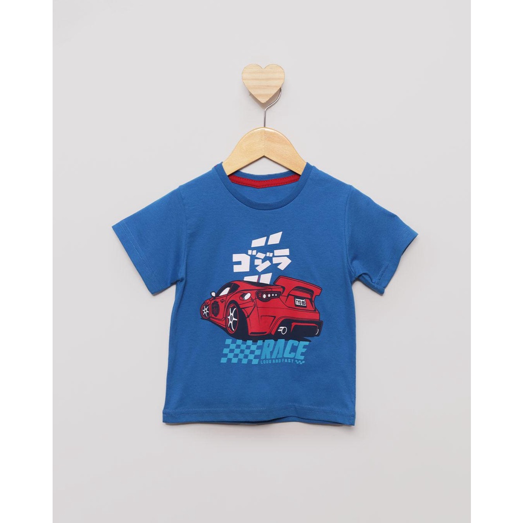 Kawaii 3D Print T-Shirt infantil, Carro, Trator, Desenhos animados