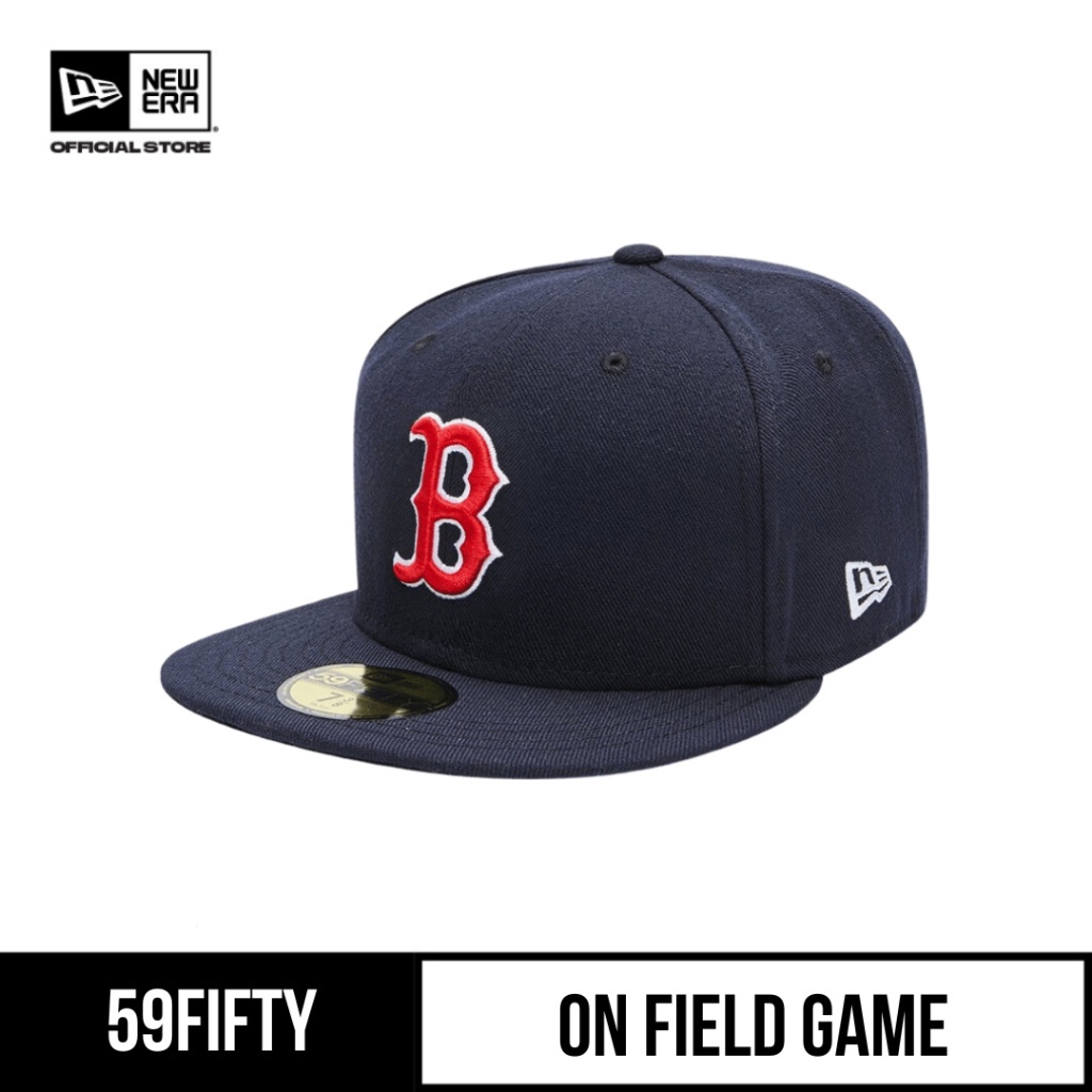 New Era Nova 59FIFTY Boston Red Sox Autêntico No Jogo De Campo Boné Da Marinha