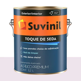 Tinta Acrílica Acetinada Suvinil Rosa Suave 3,2 L