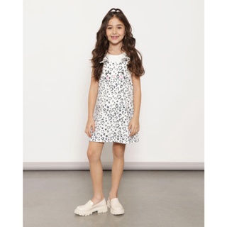 Conjunto Infantil Salopete Moletinho Estampa Interativa Off White