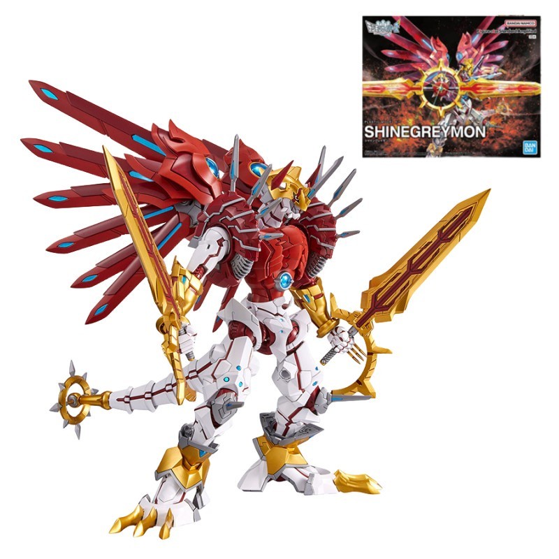 BandaiSpirits Originais Aumento Da Figura Padrão Amplificado Digimon Adventure Shinegreymon Anime Coleção De Figuras Modelo Brinquedos Presente