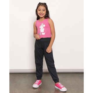 Calça Infantil Jogger Canelada Preta