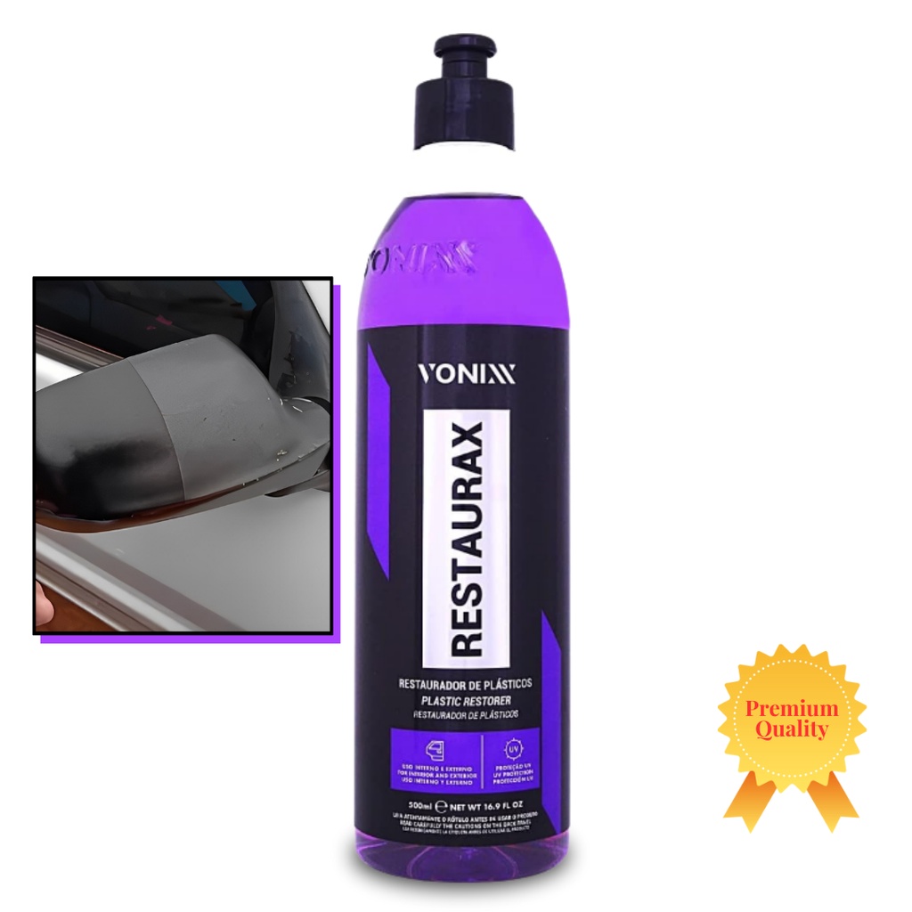 Restaurax Vonixx 500ML Restaurador De Plásticos Automotivo