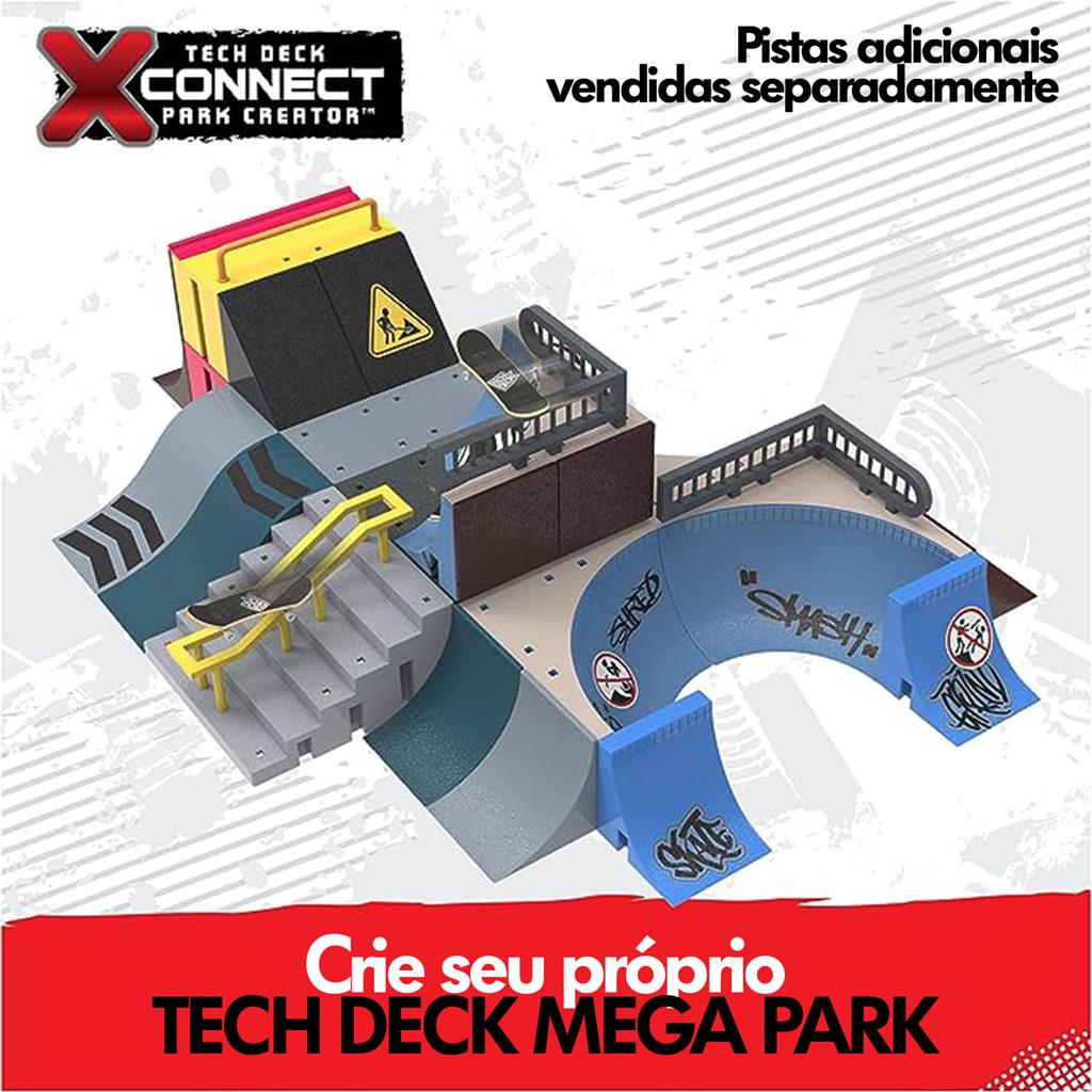 Pista Skate De Dedo - Tech Deck Mega Rampa X-connect Neon - 2896