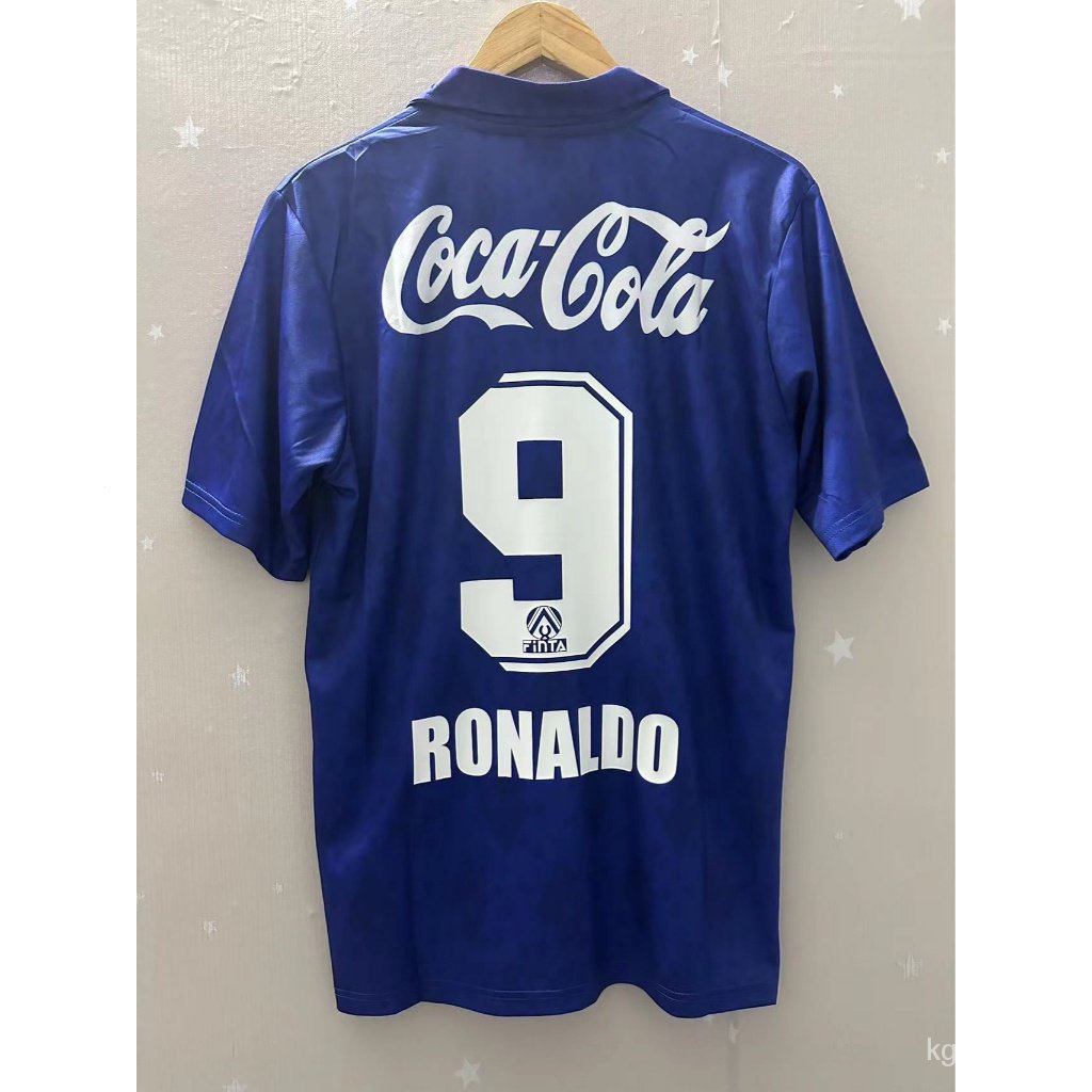 93-94 Camiseta retro personalizada do futebol do cruzeiro RONALDO