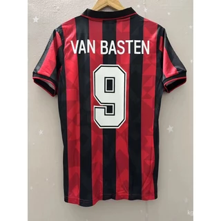 93-94 AC Milan MALDINI BARESI VAN BASTEN T-shirt Personalizado De Alta Qualidade Para Casa Retro Camisas De Futebol