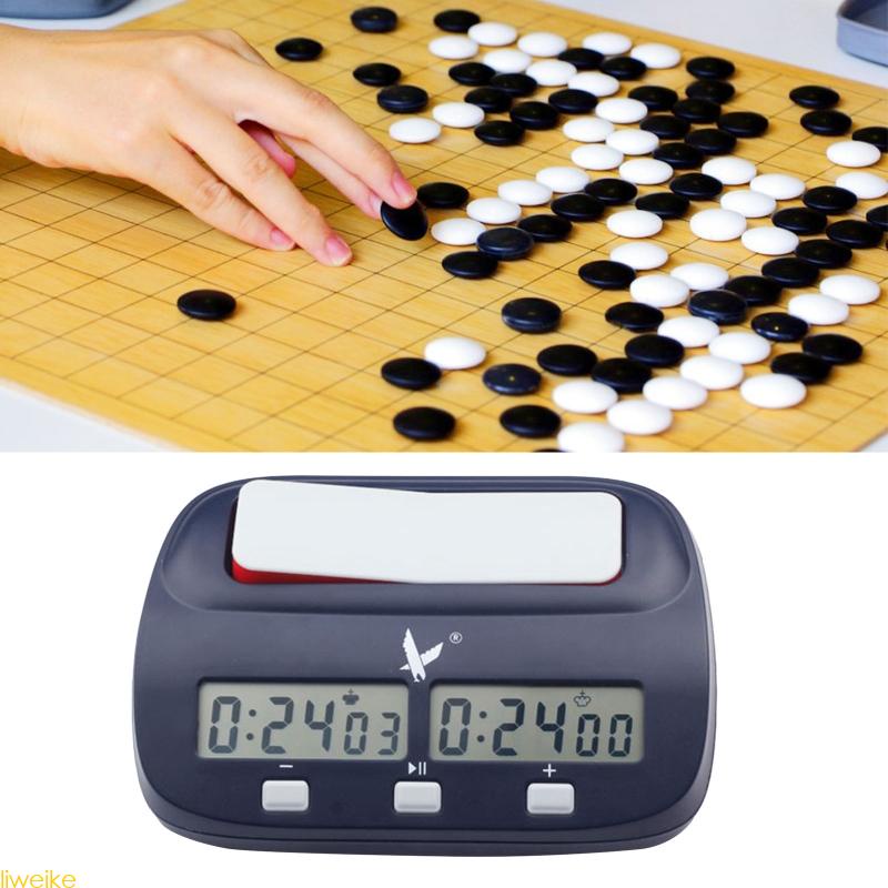 Relógio de xadrez digital avançado para temporizador de jogo e xadrez com  bônus e alarme de contagem de atraso
