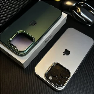 Luxo Nova Capa Dura Acrílica Fosca À Prova De Choque Para iPhone 11 12 13 14 15 Pro Max Com Tudo Incluído