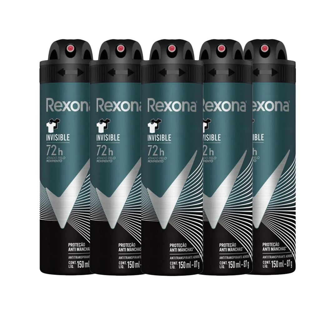 Desodorante Feminino Rexona Invisible Aerosol Antitranspirante 72h com  250ml em promoção