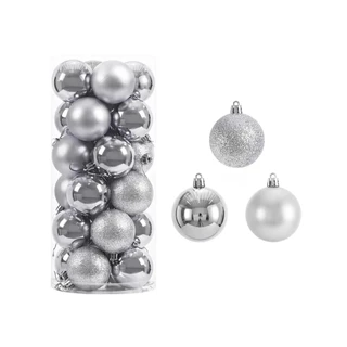 Kit 20 Bolas De Natal Enfeite Decoracao Natalina Misto 6cm