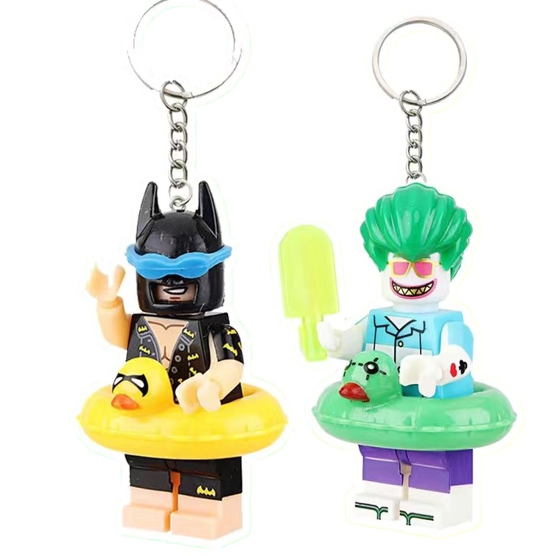 Brinquedo Lego Lazer Lego Compatível Batman Joker Keychain Pendant Building  Block