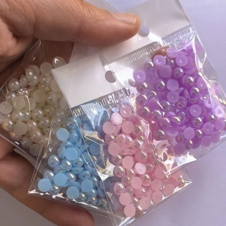 Meia Pérola com brilho Kit com 400 unidades 6mm Perola para colar Artesanato DIY Irisada