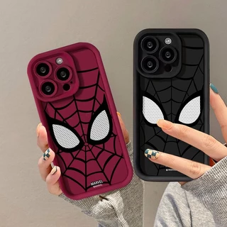 Caixa De Telefone Para Iphone 15 14 13 12 11 Pro Max XR X XS 6 6S 7 8 Plus 15 12 Mini SE 2 3 Proteção Da Lente De Silicone Marvel Cool Spider-Man Eyes