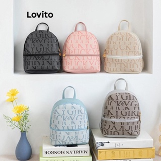 Lovito Plugue De Fone De Ouvido Casual Com Zíper E Várias Maneiras De Usar Mochila De Alta Capacidade Para Mulheres LFA11590