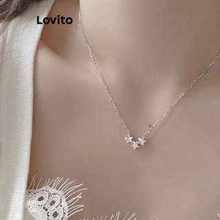 Lovito Estrelas Românticas Star Chain Ins Shine Colares Doces Para Mulheres LFA11551