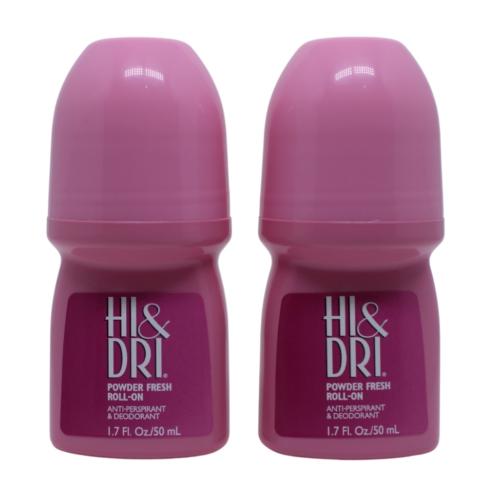 Kit Hi Dri 2 Desodorantes Powder Fresh Rosa 50ml | Shopee Brasil