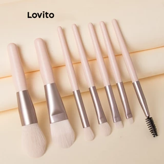 Lovito Beleza Bolsa com 8 Tipos de Peças Multifuncionais Pincéis para Maquiagem Feminina LBT01035