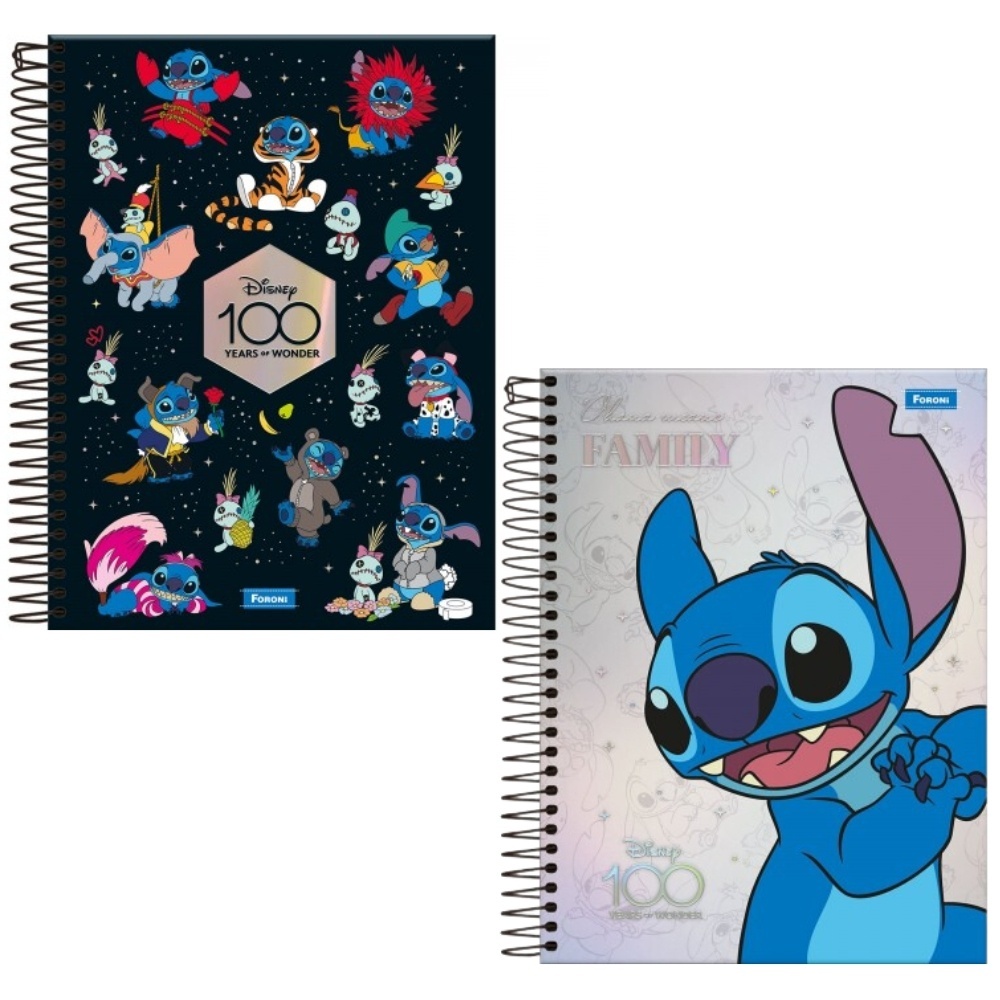 Caderno Colegial 10 Matérias Disney 100 Anos - Foroni | Shopee Brasil