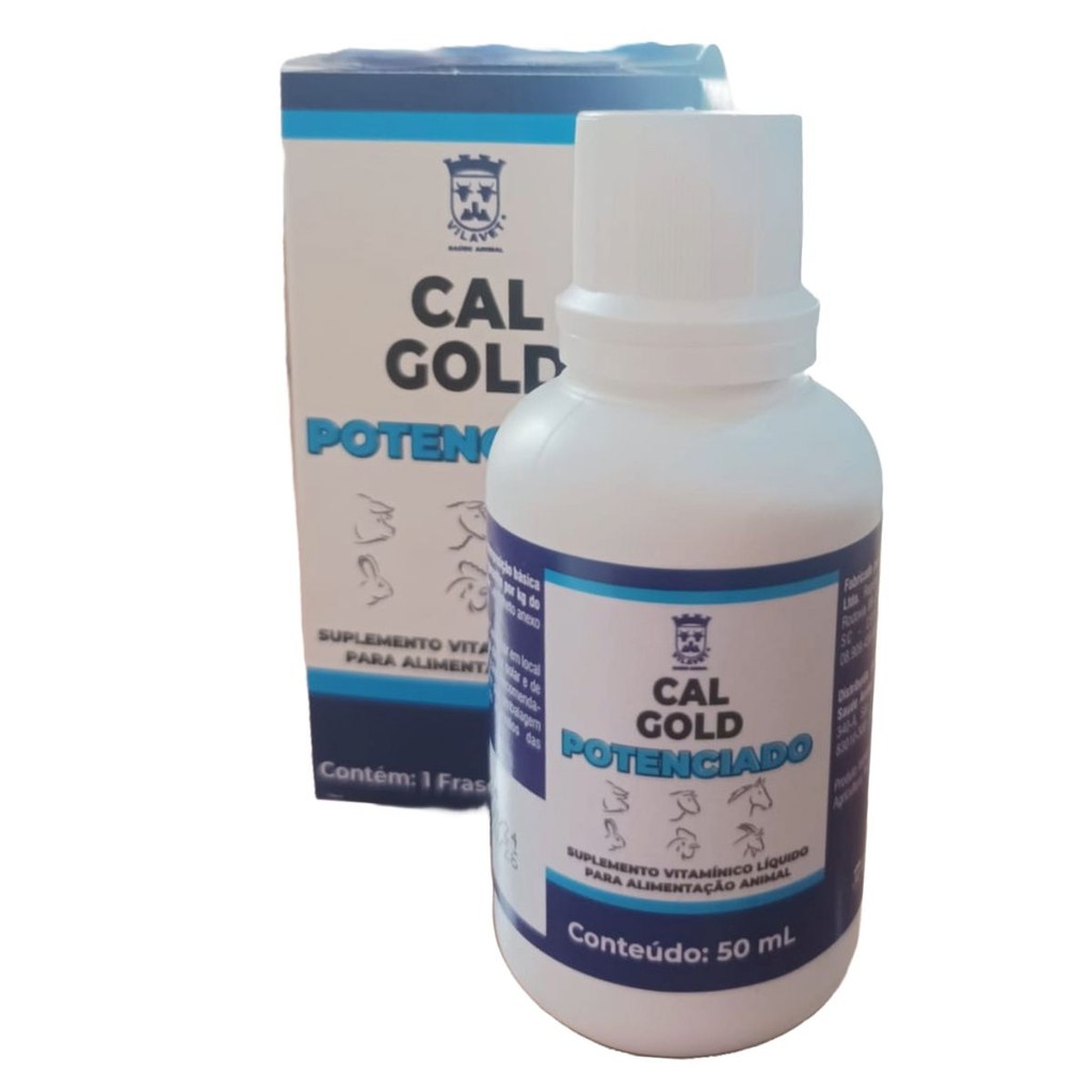 CALGOLD POTENCIADO SUPLEMENTO VITAMÍNICO ANIMAL 50ML | Shopee Brasil