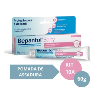 Kit com 10 Cremes Pomada de Assadura 60gr Cada - Bepantol em Oferta na Shopee