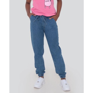 Calça Jeans Juvenil Clochard Jogger Azul Médio