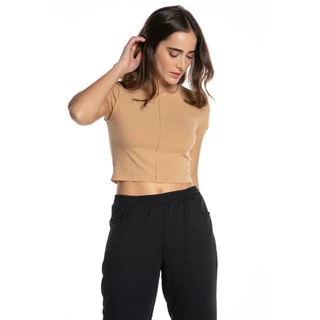 Blusa Feminina Canelada Polo Wear Bege Médio