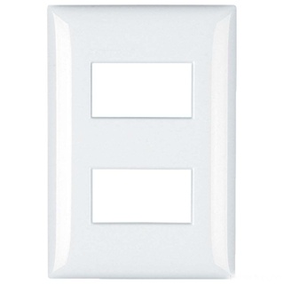 Placa 4x2 com 2 módulos branco Thesi Bticino