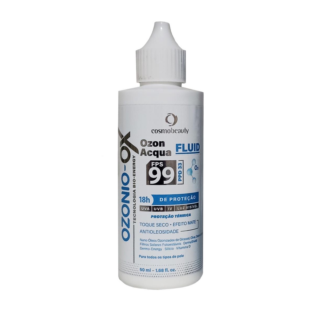 OZ. – Ozone Protetor Solar Facial Antioleosidade FPS 99 Ozonio Ox Cosmobeauty