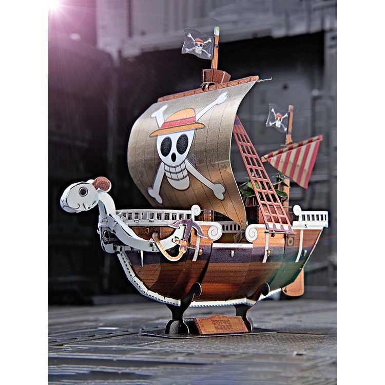 Quebra-Cabeça Metálico Artesanal-Modelo One Piece Going Merry Ship 3D DIY