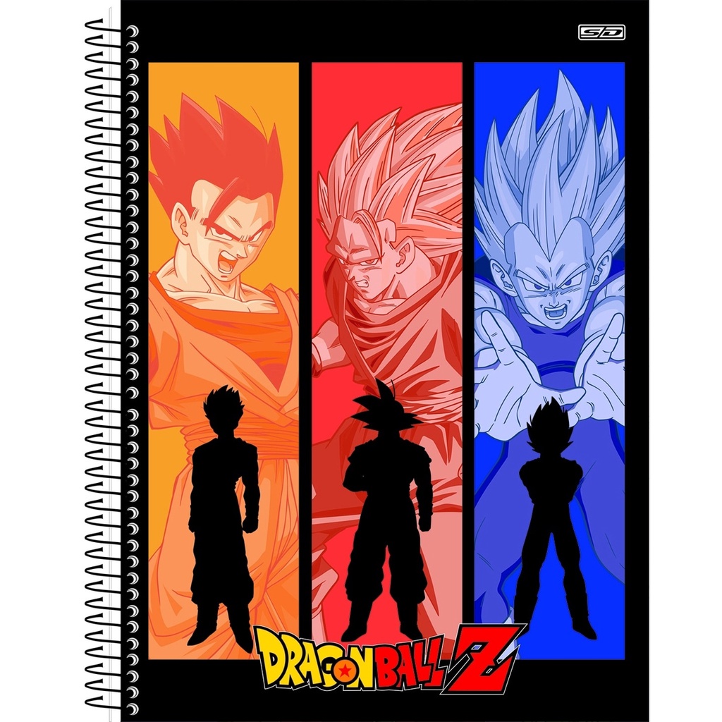 Kit 4 Cadernos Goku Dragon Ball Super Espiral Universitário Cor Colorido