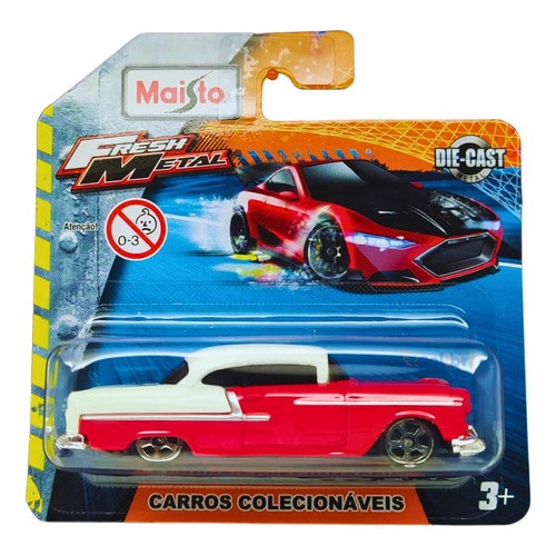 Maisto Fresh Metal 1:64 1955 Chevrolet Bel Air Vermelho
