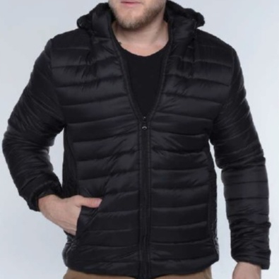 Jaqueta Bobojaco Masculina Casaco Gominho Forrado Com Capuz