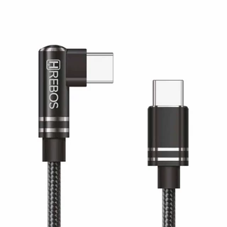 Cabo Usb-C Carregador Turbo Em L 90 Graus 3.0a Tipo C 1M