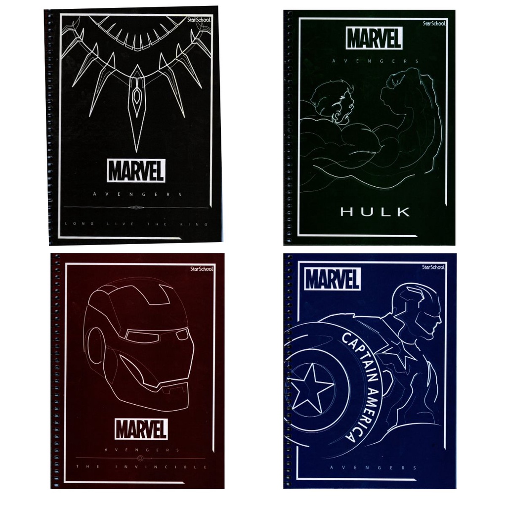 Caderno 10 Matérias Marvel 160 Folhas Várias Estampas - JANDAIA