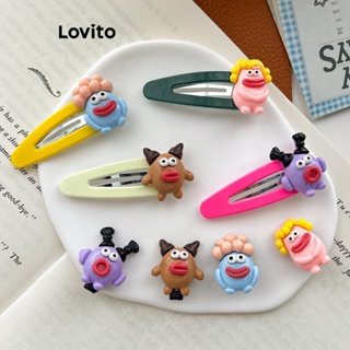 Lovito Grampos De Cabelo Com Padrão De Desenho Animado Fofo Para Mulheres LFA11318