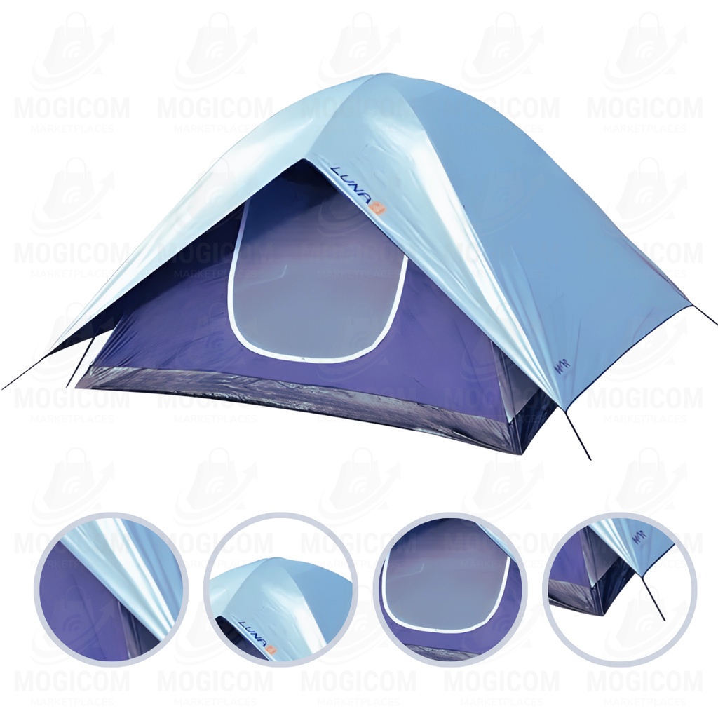 Barraca 4 Lugares Luna Impermeável Sobreteto Tela Mosquiteiro Camping ...