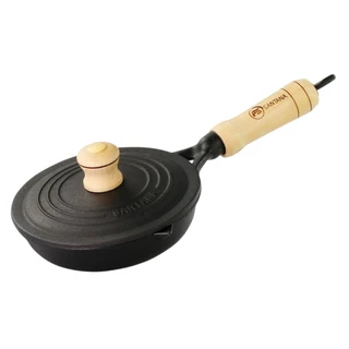 Mini Frigideira De Ovo Egg Pan Com Tampa de Ferro Fundido