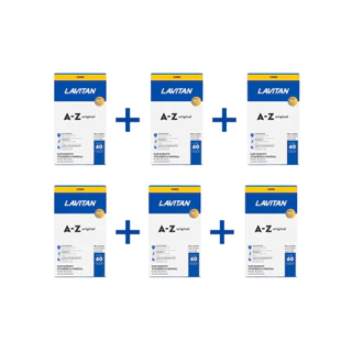 Kit 6 Lavitan A-Z Original - 60 Cpr - Cimed